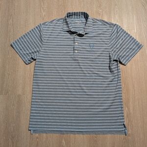 Johnnie-O Shirt Men's Medium Polo Buckhorn Striped Stretch